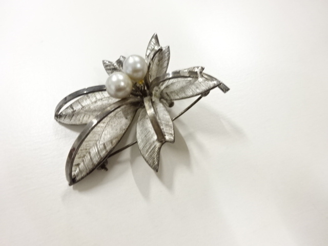 アンティーク　パール帯留め